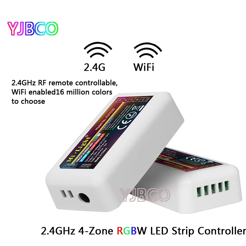 

4-Zone 2.4G RF Wireless FUT038 Mi.Light LED Dimmer Controller WiFi Compatible for 5050 3528 RGBW RGB RGBWW Strip Light Dimmer