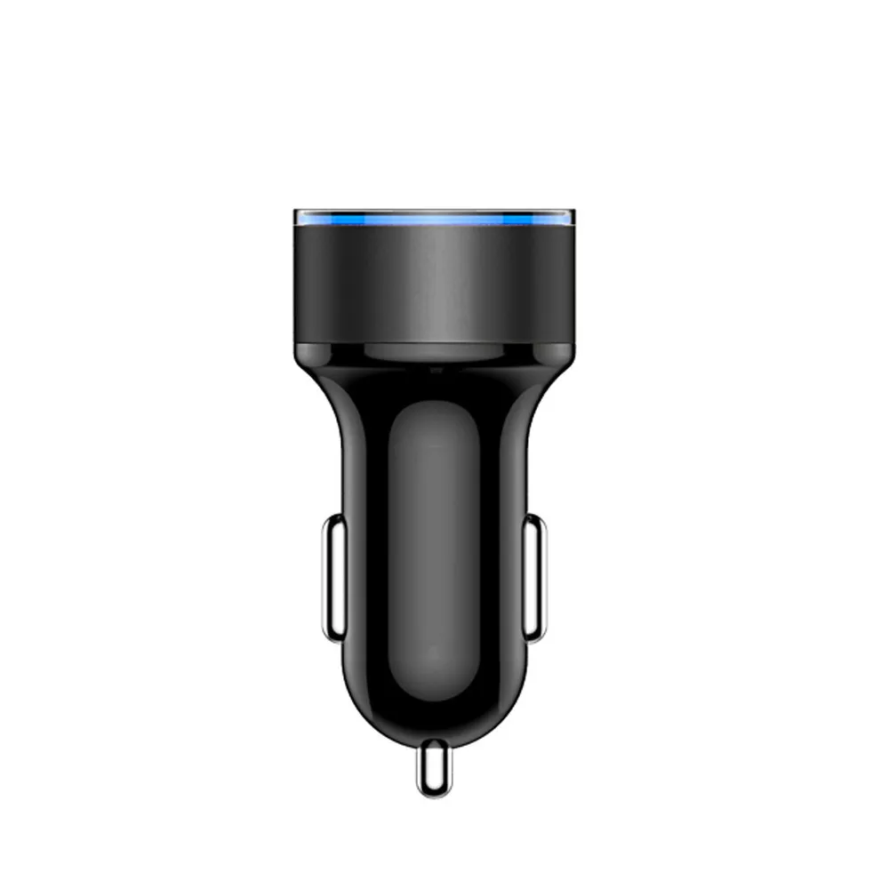 

Aluminum alloy display car charger 5V 2.1A dual USB car charger 2 port LCD display 12 24V cigarette lighter socket lighter