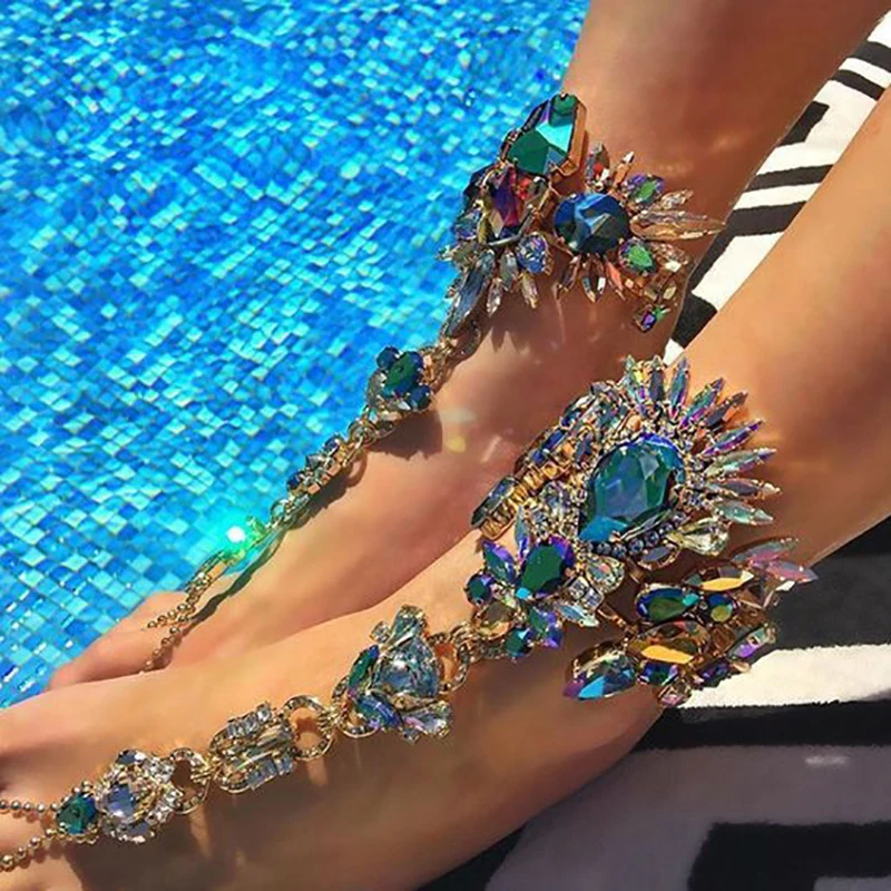 Sexy Ankle Bracelet Chain Crystal Leg Chain Beach Vacation Barefoot Sandals Boho Statement Feet Jewelry Luxucy Pie Leg Anklet Sexy Ankle Bracelet Chain Crystal Leg Chain Beach Vacation Barefoot Sandals Boho Statement Feet Jewelry Luxucy Pie Leg Anklet