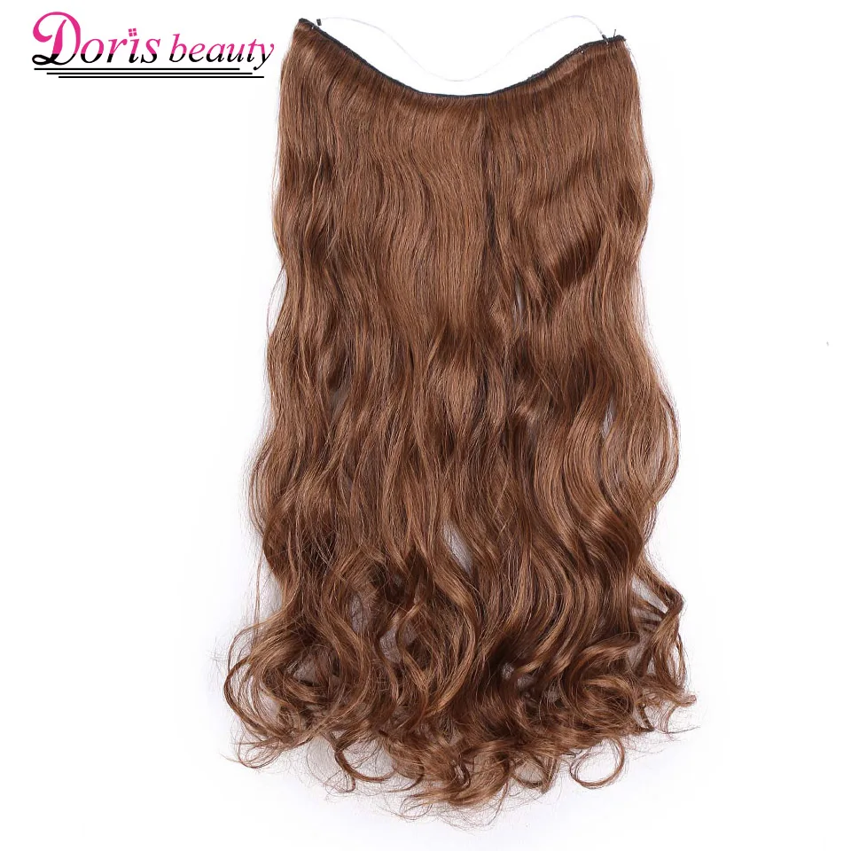 20 Inches Invisible Wire No Clips In Hair Extensions Hairpieces