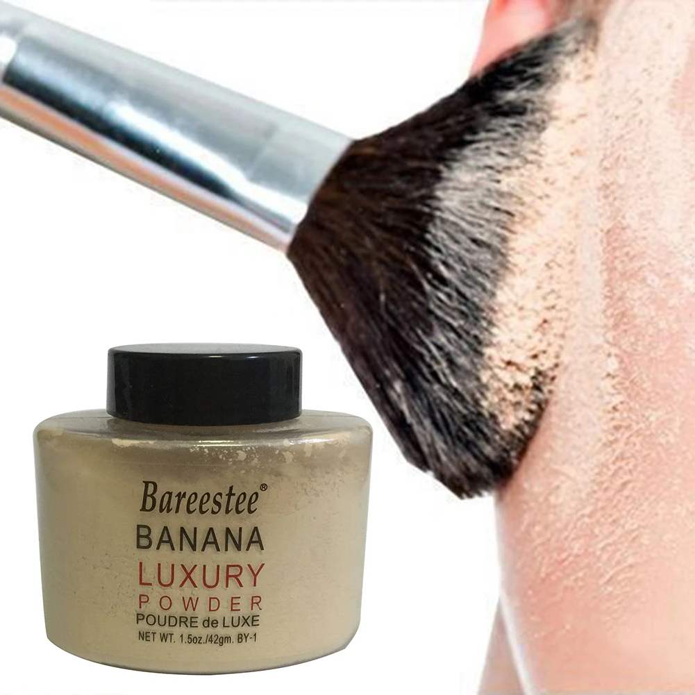 Банановая рассыпчатая пудра для гладкой кожи, контроль масла, пудра для лица, макияж, консилер, минеральная пудра, Прозрачная основа, корейская косметика