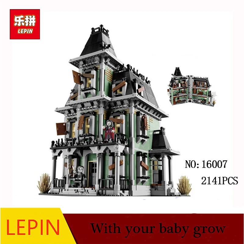 

DHL LEPIN 16007 2141Pcs Monster Fighters Haunted House Model Building Kits Set Blocks Bricks Halloween Toy Gift Clone 10228