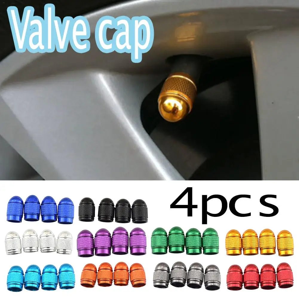 

4PCS Automobile Tire Cap Valve Cover Aluminum Valve Cap Wheel Cap Tires Color Cute Valve For Bicycles Electric Vehicles