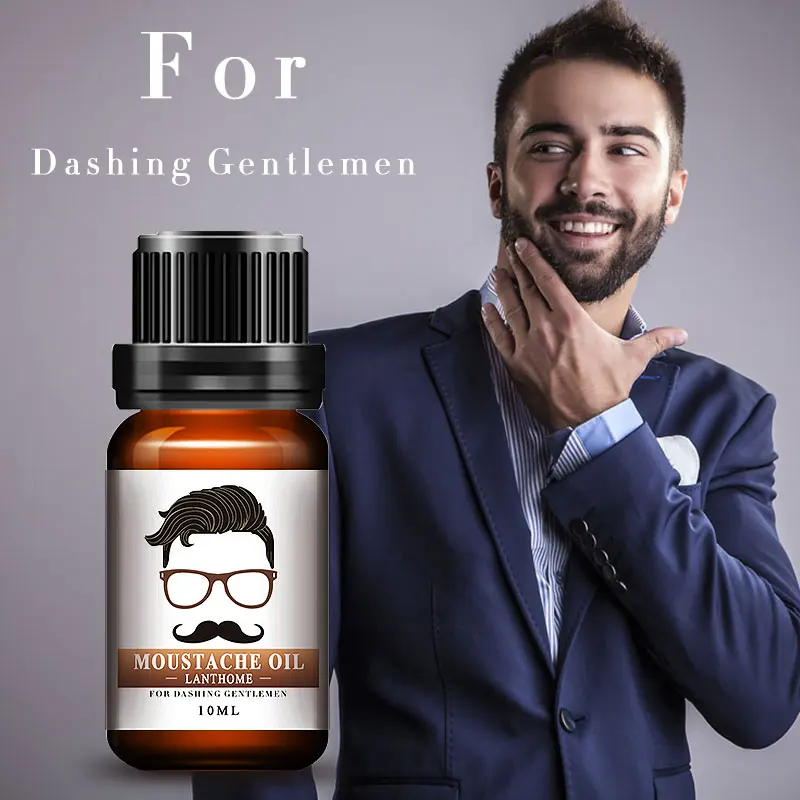 Lanthom Beard oil beards hair Thicker Essence Mustache Thick sideburn