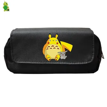 

Pokemon Go Double Layer Pencil Bags Women Makeup Case School Supplies for Boys Girls CosmeticTravel Bag Purse Large Storage Bags