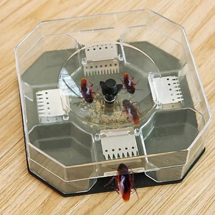 Cockroach Trap with Baits Plastic Reusable Non-Toxic Bug Roach Catcher Insect Pest Killer BDF99