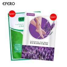 Efero 2 пары маска-пилинг для ног увлажняющий носки отшелушивающая маска удаления омертвевших каблук носки ног крем для ухода за кожей