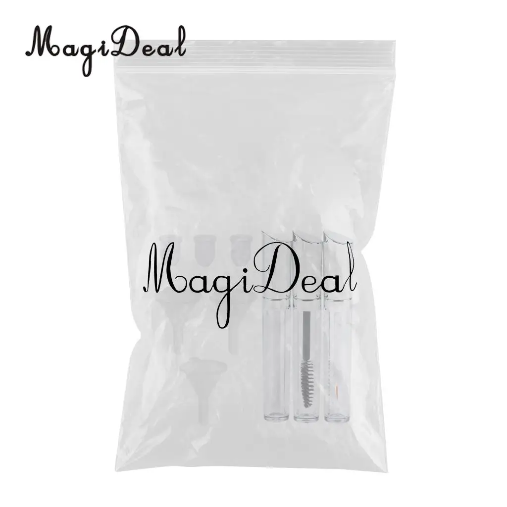 Kesoto Pack 5ml Empty Mascara Tube Eyelash Cream LipGloss Vial Bottle Funnel