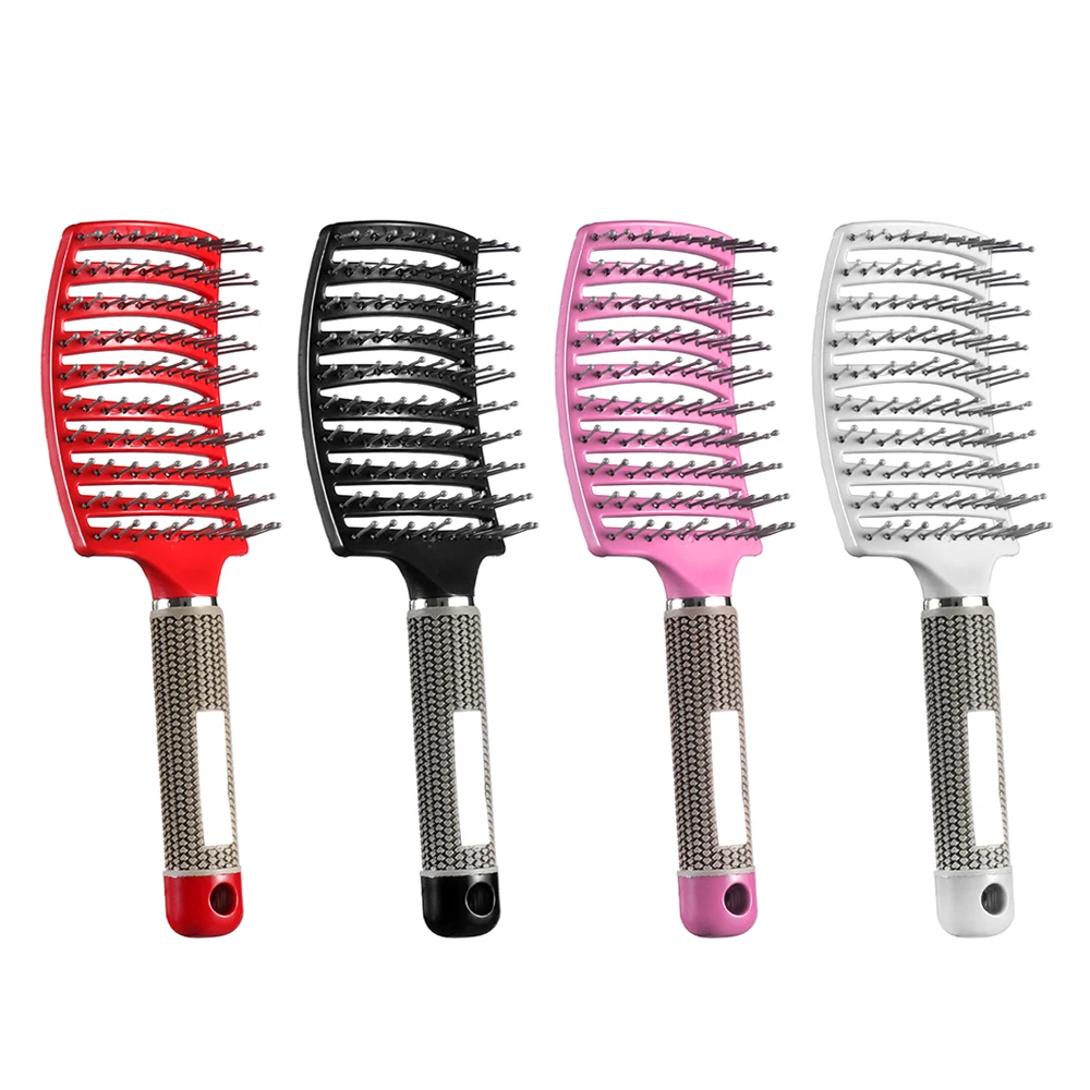 

1PC Salon Anti-Static Curved Curls Straight Hair Combs Scalp Massager Wide Tooth Hairdressing Styling Tools Accessories