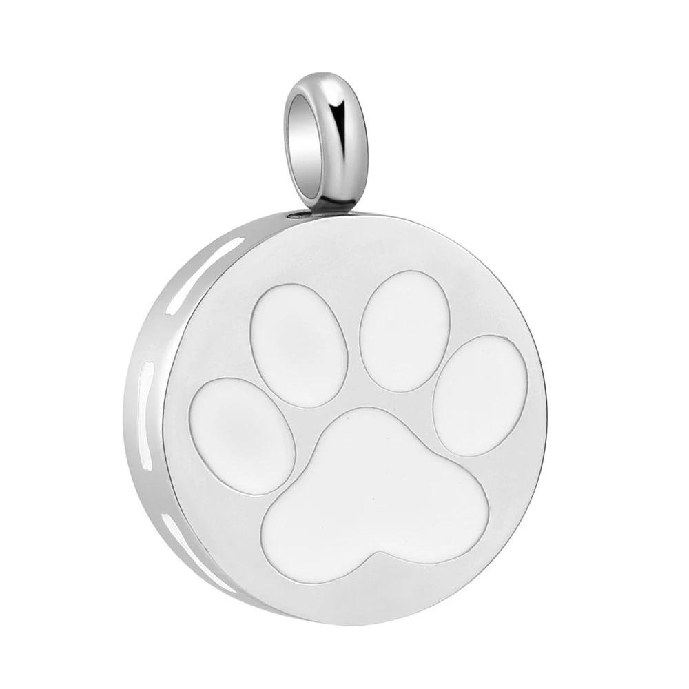 Cremation Jewelry Enamel Dog Bone/Paw Print Keepsake Jewelry Pet