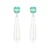 Brincos Verde Delicado Grande Deslumbrante Turmalina ZirconEarrings Para As Mulheres Longo Pérola Oscila o Brinco Para O Presente da Festa de Casamento