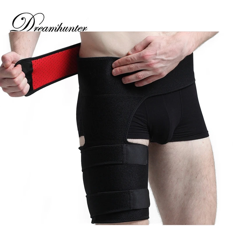 Adjustable Groin Support Men Women Compression Sport Thigh Waist Wrap
