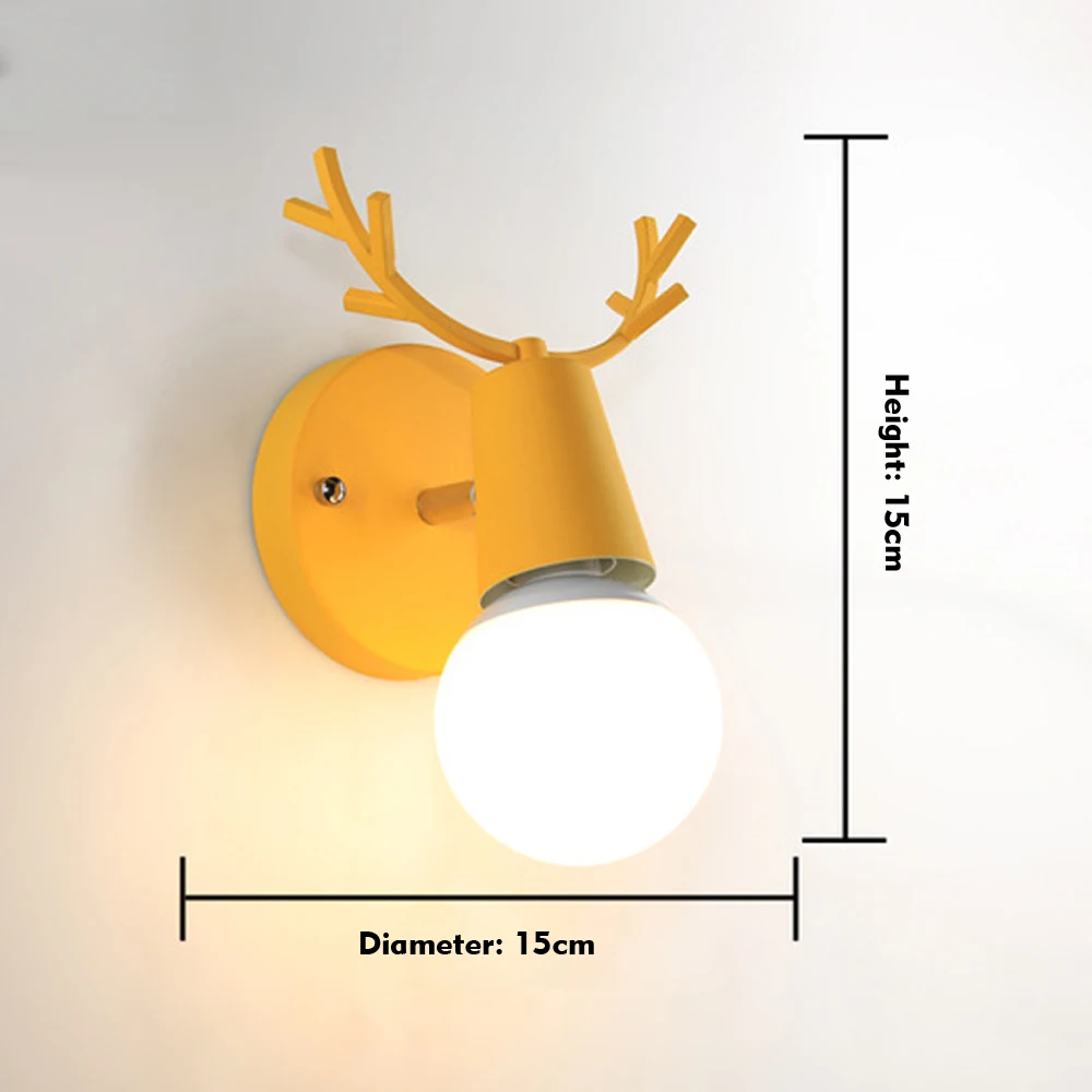 Деревянный светодиодный комнатная настенная лампа E27 Новинка освещение черный белый олень рога животное Бра Лампа прикроватный Декор светильник спальня