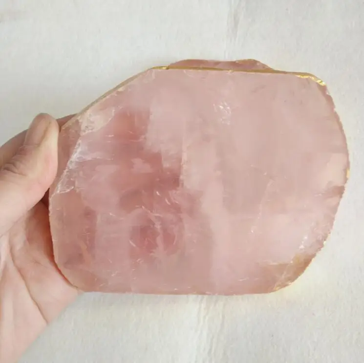 Самая популярная натуральный розовый кварц кристалл пластин