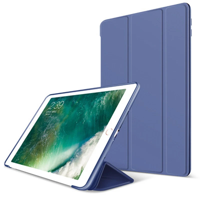 

Case for New iPad 9.7 inch 2017 2018 Release model A1822 A1823 A1893A1954 Soft silicone bottom+PU Leather Smart Cover Auto Sleep