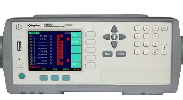 AT5110 10 Каналы Hi-точность 0.05% обмотки катушки трансформатора Измеритель сопротивления постоянному току сканирующий тестер компаратора 1u-30Kohm RS232 обработчик