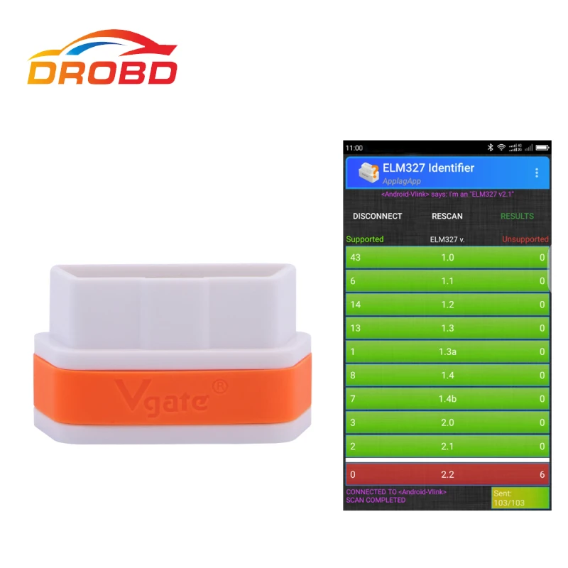 

Original Vgate ICar2 ELM327 ICar 2 WIFI OBD2 Scanner Diagnostic Tool Work with IOS & Android OBD2 Scan Tool Support ATPPS
