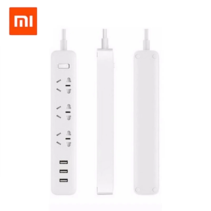 Xiaomi power strip с 3 USB удлинитель Разъем многофункциональная Быстрая зарядка силовая полоса 10A 250V 2500W