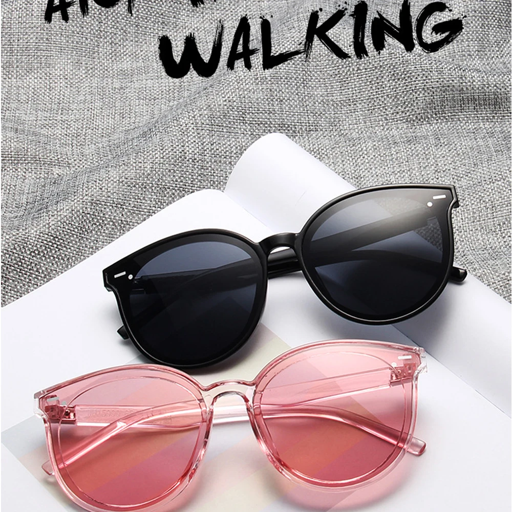 Womens Simple Classic Fashion Sunglasses Oval Cateye Frame UV 400 