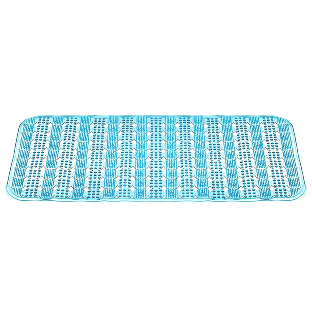 Blue 70*36cm Thickened Brush Massage PVC Bathroom Rug Shower Mats Anti-skid Rug Bathtub Non-Slip Carpet Shower Mat New - Цвет: Blue