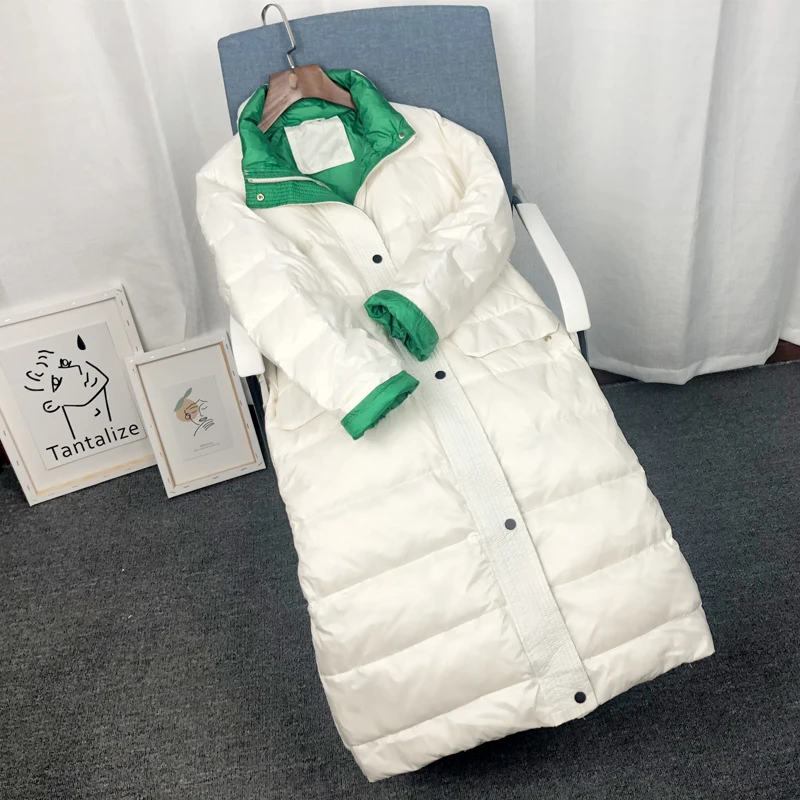 

Winter Jacket Women Long Down Parka Women Winter Coat 2019 White Duck Down Jackets For Female Fashion Loose Thick Warm Parka