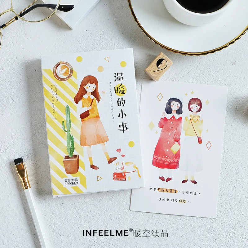 

30 Sheets/Set Warm Little Things Series Paper Postcard Greeting Card Birthday Gift Card Message Card
