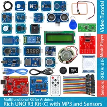 Rich UNO R3 Atmega328P Development Board Module Kit C Compatible with Arduino UNO R3,with MP3 RTC Temperature Touch Sensor