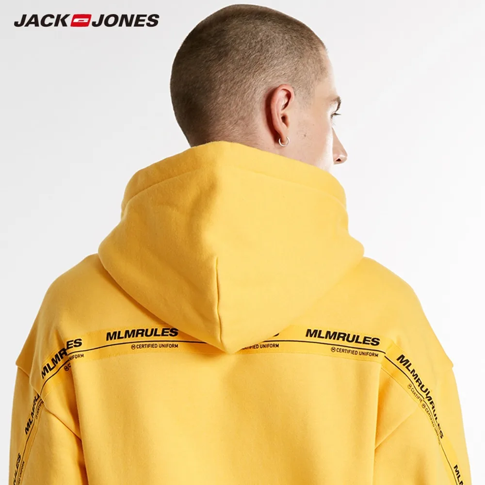 MLMR JackJones Men's Winter Pullover Hoodie Sweatshirt Menswear Slim Fit Pullover Men Classic Wool Knitwear Homme M|218333529