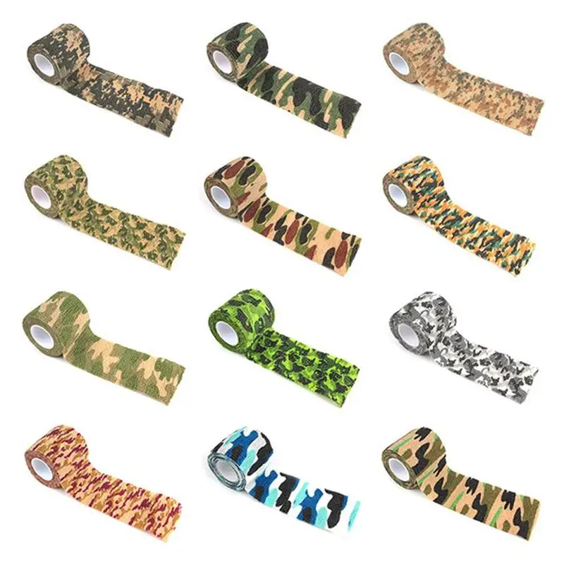

Self-Adhesive Camouflage Non-Woven Elastic Bandages Cohesive Wrap For Sports Emergency Wound Treatment Outdoor Gear Cover