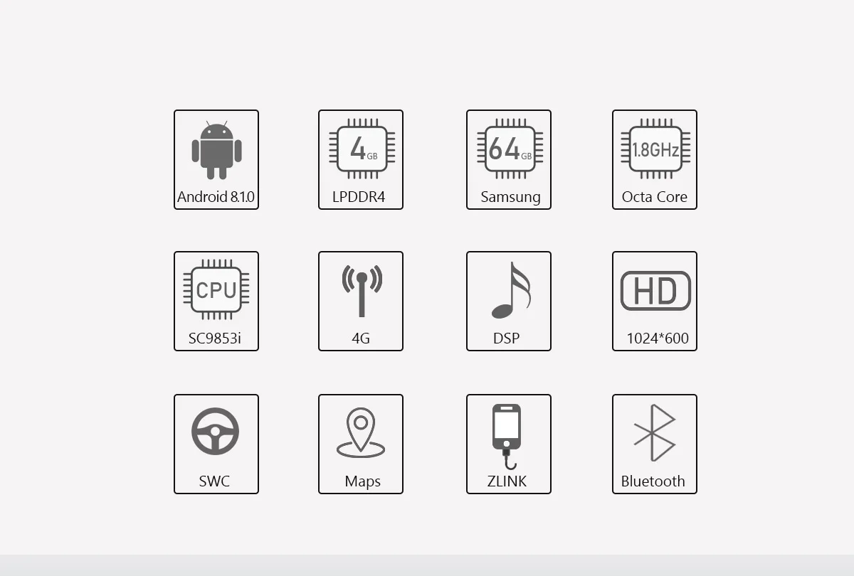 " двойной 2Din Восьмиядерный Android 8,1 головное устройство Универсальное автомобильное радио стерео Мультимедиа gps без dvd-плеера Встроенный 4G модем DSP