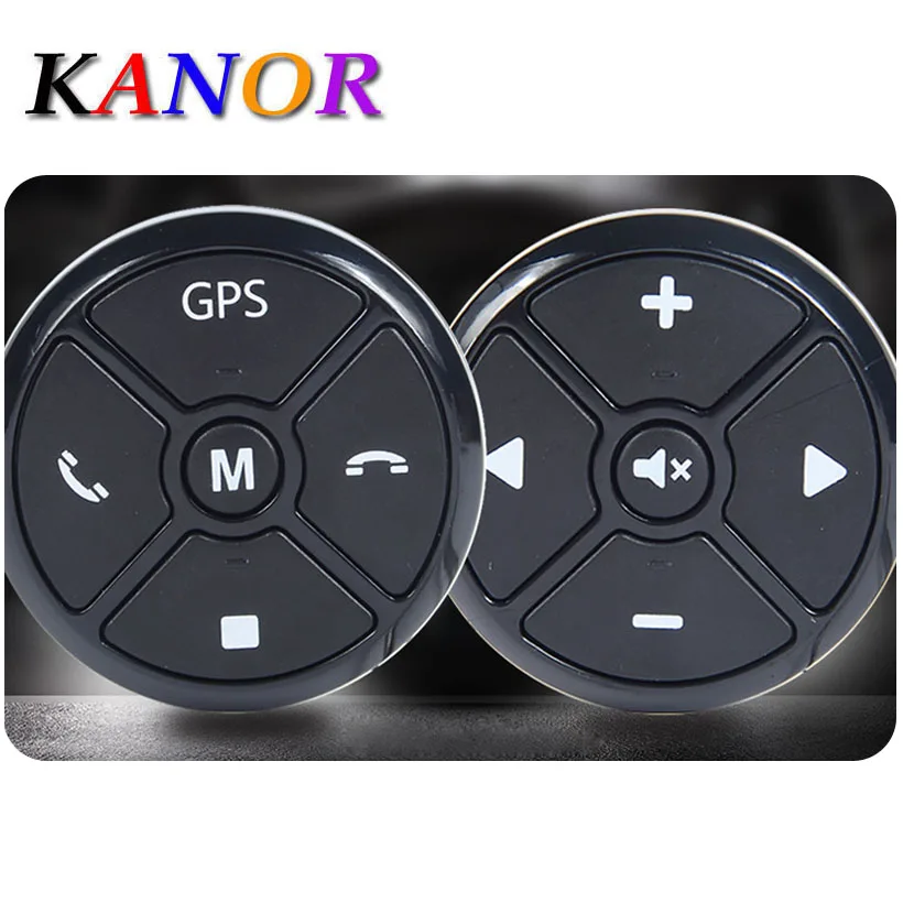 

KANOR Car Wireless Universal Steering Wheel buttons Smart steering wheel Remote Controller Kit canbus control
