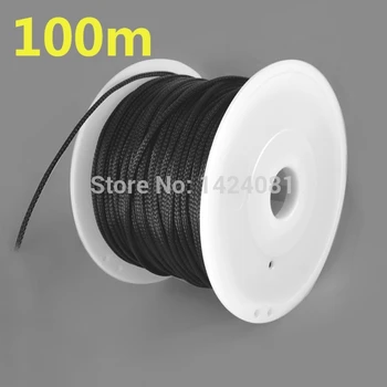 

100meters 12mm Expandable black Braided High dense pet Sleeving For Cable