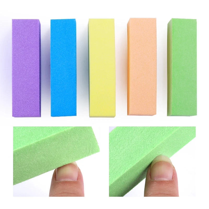 

10 Pcs Colorful Sanding Sponge Nail Buffers Files Block Grinding Polishing Manicure Nail Art Tool