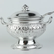 Тайская жестяная посуда Том Ям Кунг суп горшок с крышкой тайский ресторан кухонные принадлежности сладкий суп контейнер рисоварка сковорода