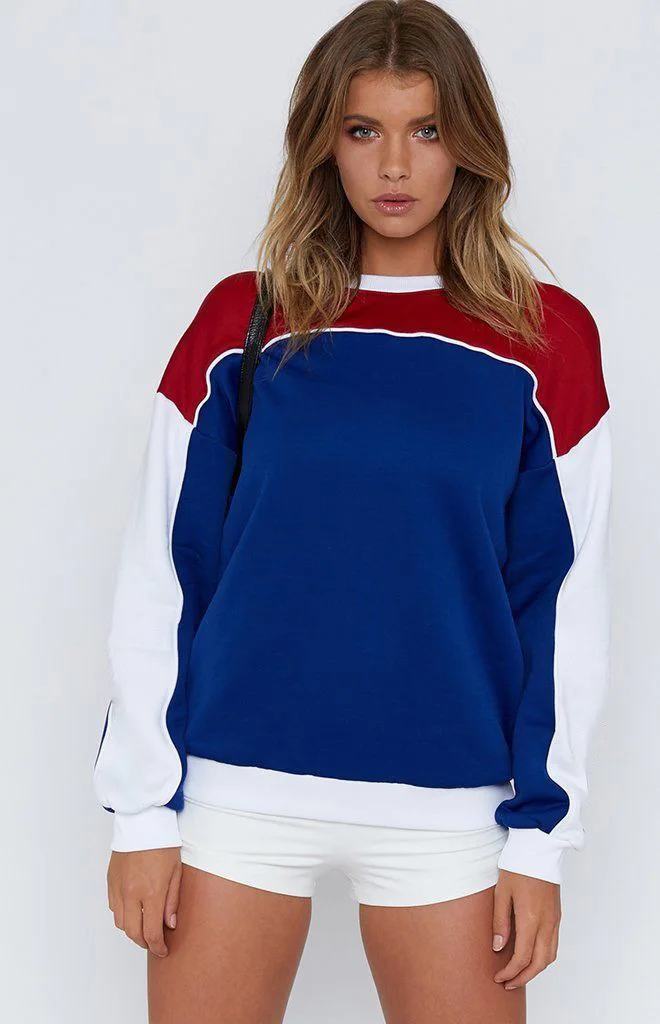 Mr.nut top high quality girl fashion casual color matching stitching long sleeve hoodie Mr.nut top high quality girl fashion casual color matching stitching long sleeve hoodie