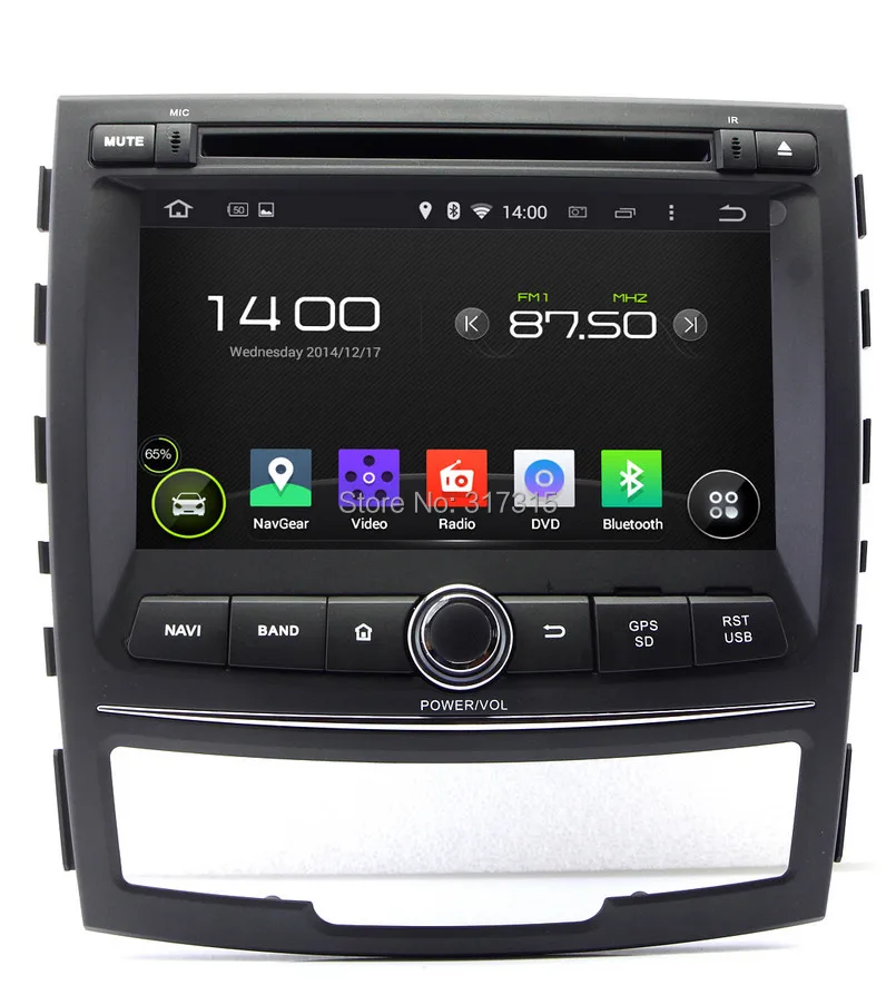 Best Android 5.1 Car DVD Player for Ssangyong Korando 2010 2011 2012 2013 with GPS Navigation Radio BT USB DVR WIFI Stereo Audio 1