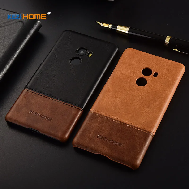 

Kezihome For Xiaomi mi mix 2 case for Xiaomi mi mix 2 mix2 ultra thin matte Genuine leather back cover case