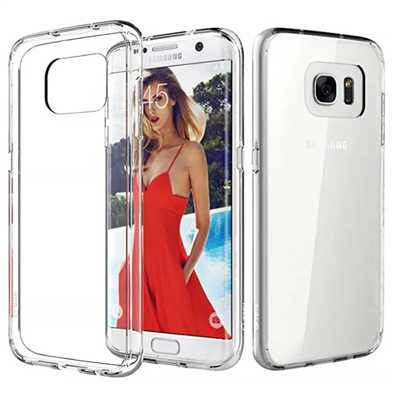 Мягкий прозрачный ТПУ силиконовый чехол для Samsung Galaxy S7 Edge G9350 G935A/P/T задняя крышка