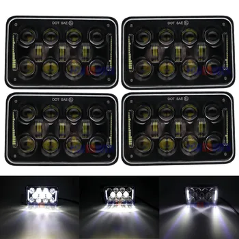 

4x6" LED Projector Headlight 60W With DRL For TOYOTA FORD For Honda XR650 XR250 XR400 Suzuki DRZ Black 4x6 inch H4 Headlamp