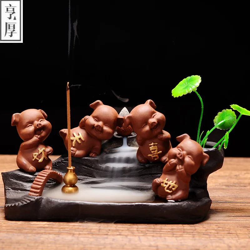 Creative Home Decor The Cute pig Censer Commons Burner Home Decoration