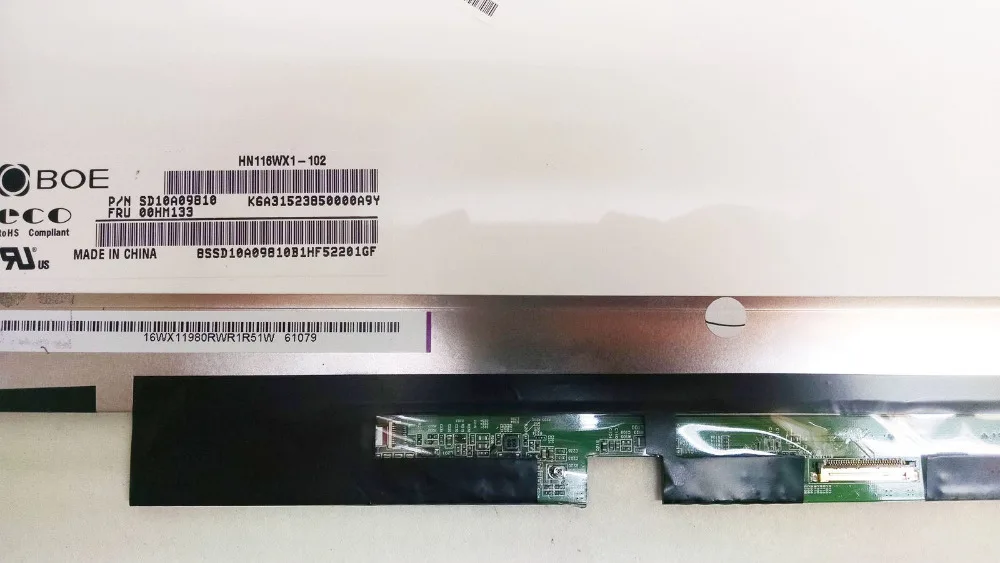 Для смартфона Φ HN116WX1 FRU 00HM133 102 11 6 дюймов ЖК-экран HD 1366X768 eDP глянцевая сменная