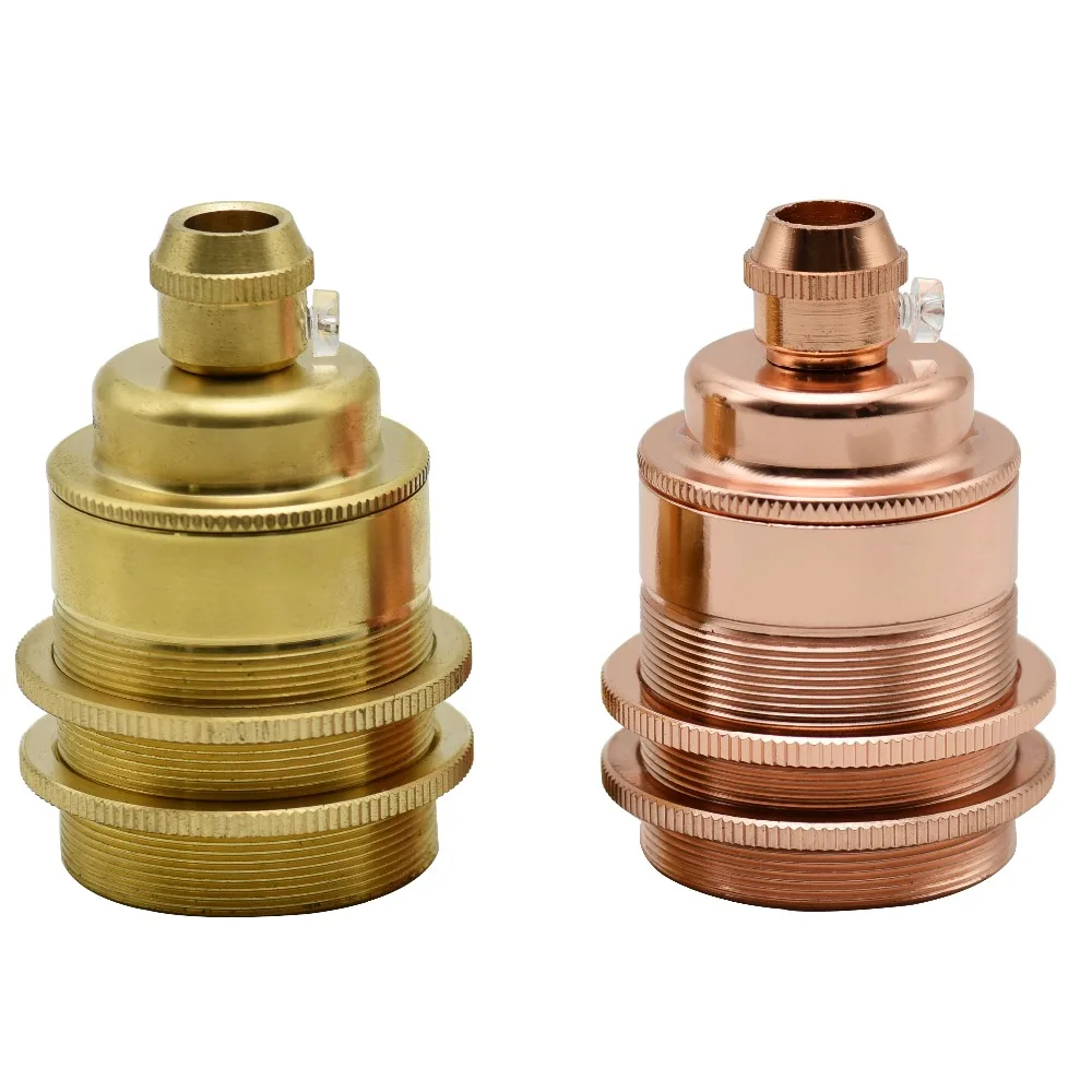 E27 UL Brass Lamp Holder Pottery and Porcelain Screw Bulb Socket