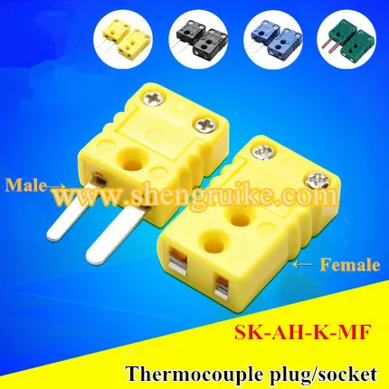 

Mini thermocouple plug socket connector male and female