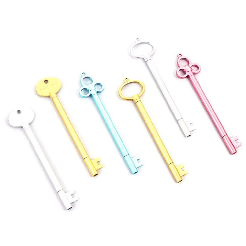 

12 pcs Retro Key Shape Gel Ink Rollerball Pens Encourage Gifts for the Students,Black,05mm
