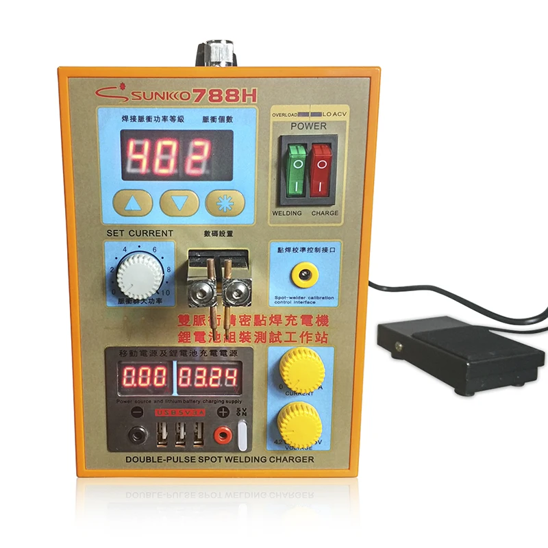SUNKKO 788H USB Battery Spot Welder USB Charge Test LED