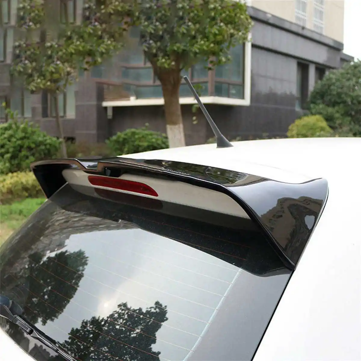 MK7 черный карбоновый задний багажник на крышу спойлер для Volkswagen Golf MK7 VII GTI/R модель- стильные оконные задние крылья