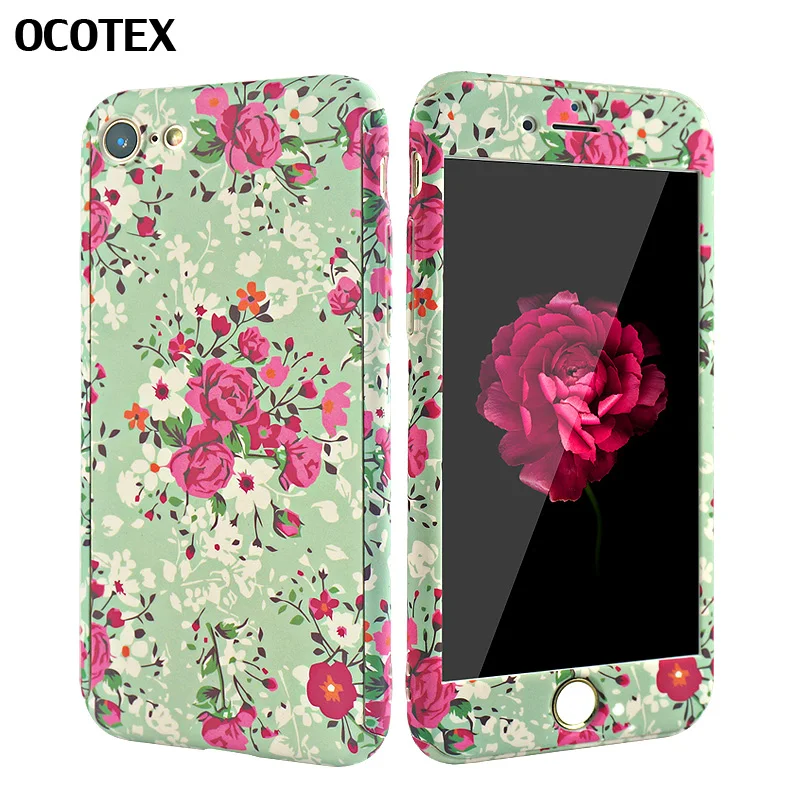 Чехол для телефона iPhone 11 Pro 5 5s SE 6 6s 7 8 Plus Xs Max Xr X 360 в стиле ретро с цветами полным