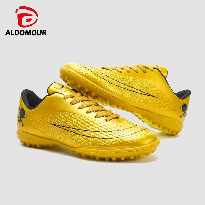 

ALDOMOUR Men Soccer Indoor Cleats Shoes Ankle Top Soccer Football Boots Trainers Athletic Sports Sneakers