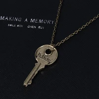 Collier à breloques Vintage pour hommes et femmes, pendentif à la mode, Double lettre, Design inspirant, cadeau 4