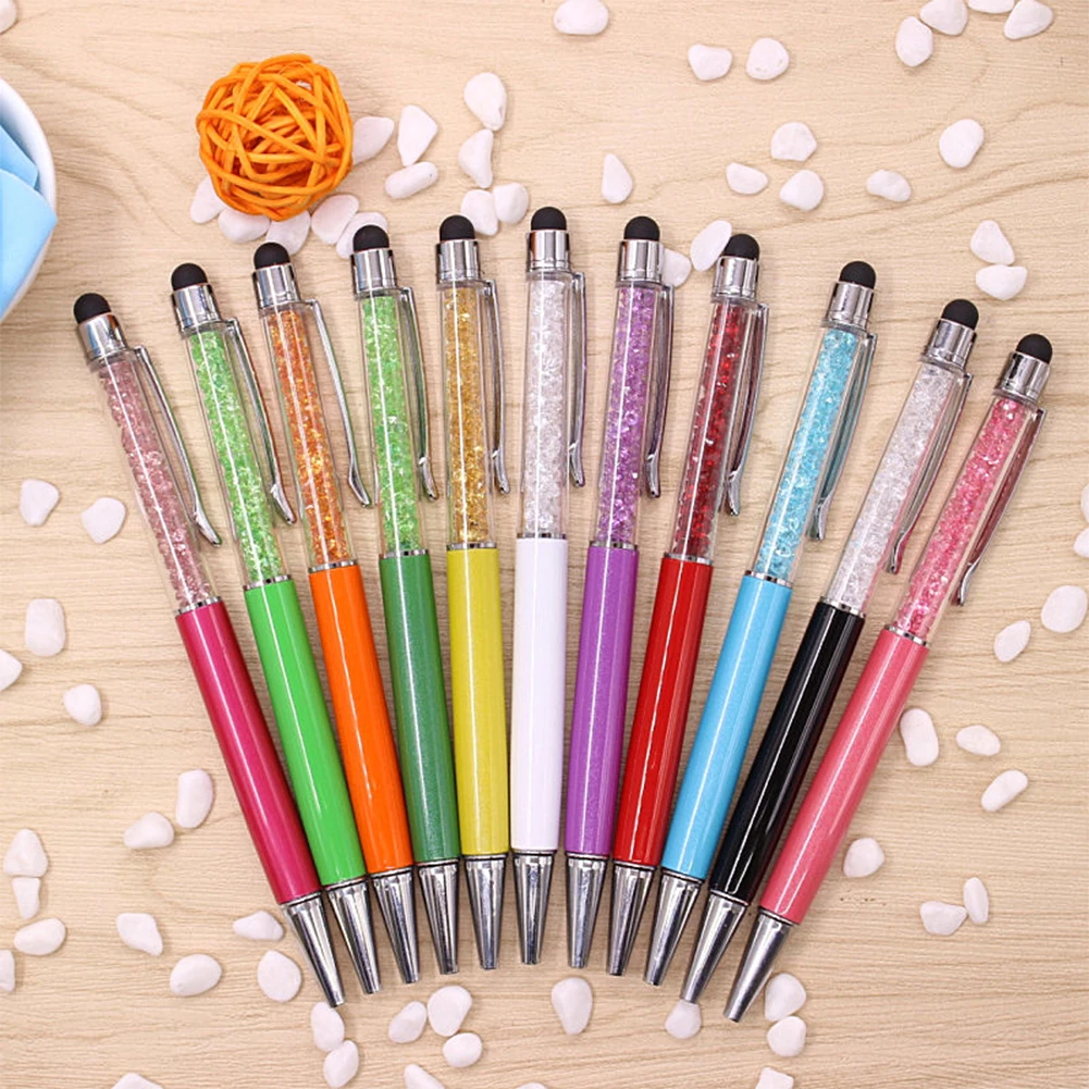 

5PCS Fashion Creative Stylus Touch Pen Random Colorful Crystal Pen Diamond Ballpoint Pens Novelty Gift Office Material School